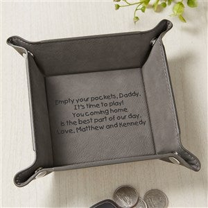 Note For Dad Personalized Leatherette Valet Tray - 49386