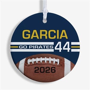 Football Personalized Ornament- 2.85quot; Glossy - 1 Sided - 49402-1S