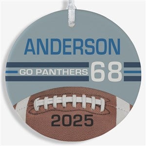 Football Personalized Ornament-3.75quot; Matte - 1 Sided - 49402-1L