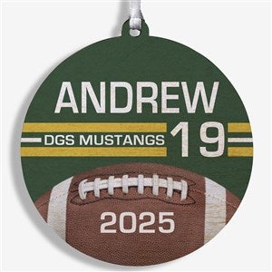 Football Personalized Ornament-3.75quot; Wood - 1 Sided - 49402-1W