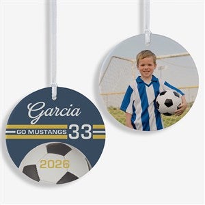 Soccer Personalized Photo Ornament-3.75quot; Matte - 2 Sided - 49403-2L