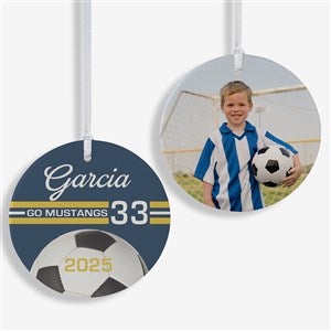 Soccer Personalized Photo Ornament-3.75quot; Matte - 2 Sided - 49403-2L