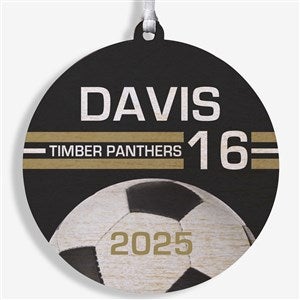 Soccer Personalized Ornament-3.75quot; Wood - 1 Sided - 49403-1W
