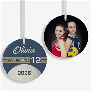 Volleyball Personalized Photo Ornament-3.75quot; Matte - 2 Sided - 49404-2L