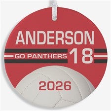 Volleyball Personalized Ornament-3.75quot; Matte - 1 Sided - 49404-1L