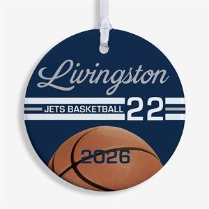 Basketball Personalized Ornament- 2.85quot; Glossy - 1 Sided - 49405-1S
