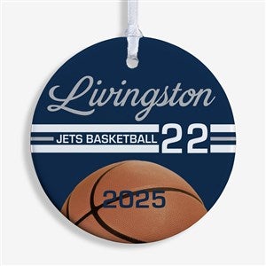 Basketball Personalized Ornament- 2.85quot; Glossy - 1 Sided - 49405-1S