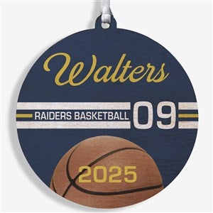 Basketball Personalized Ornament-3.75quot; Wood - 1 Sided - 49405-1W