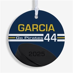 Hockey Personalized Ornament- 2.85quot; Glossy - 1 Sided - 49406-1S