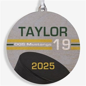 Hockey Personalized Ornament-3.75quot; Wood - 1 Sided - 49406-1W