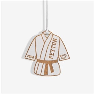 Karate Personalized Wood Ornament - Whitewash - 49409-W