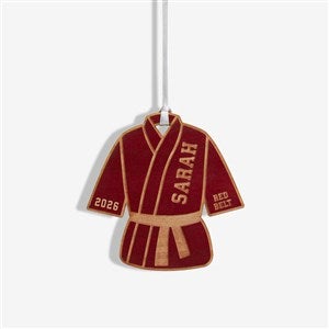 Karate Personalized Wood Ornament - Red Maple - 49409-R