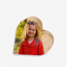Personalized Photo Wooden Heart - Small - 49432-S