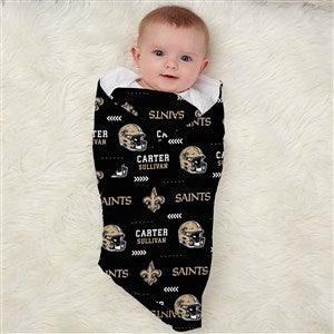 New Orleans Saints Personalized NFL Baby Receiving Blanket - 49454-B