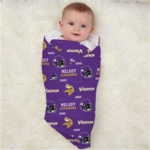 Minnesota Vikings Personalized NFL Baby Receiving Blanket - 49455-B