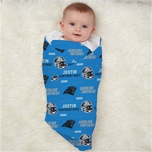 Carolina Panthers Personalized NFL Baby Receiving Blanket - 49488-B