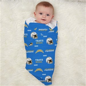 Los Angeles Chargers Personalized NFL Baby Receiving Blanket - 49498-B