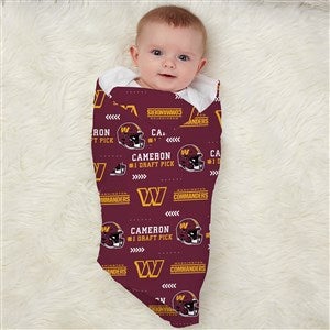 Washington Commanders Personalized NFL Baby Receiving Blanket - 49506-B