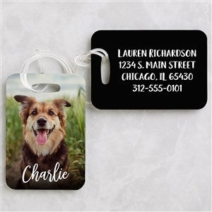 Pet Photo Personalized Luggage Tag Set - 49598
