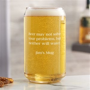 Engraved 16oz. Beer Can Glass For Him - 49701-B