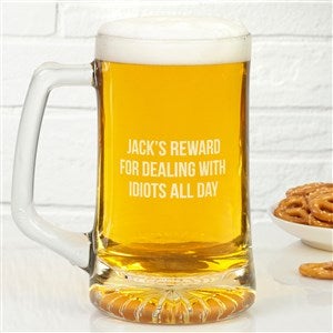 Engraved 25 oz. Beer Mug Glass For Him - 49701-M