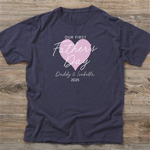 Our First Fathers Day Personalized Mens T-Shirt - ComfortWash - 49736-CWT