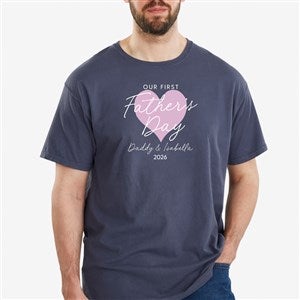 Our First Fathers Day Personalized Mens T-Shirt - ComfortWash - 49736-CWT