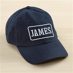 Kids Embroidered Patch Baseball Cap-Navy - 49749-N