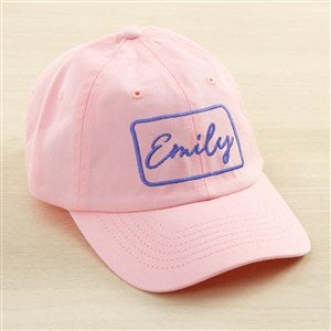 Kids Embroidered Patch Baseball Cap-Pink - 49749-P