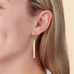 EastSail Custom Photo Leather Earrings - Personalized Drop Dangle Earrings With Your Picture & Text