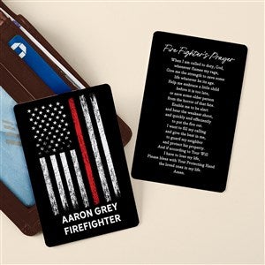 Firefighter Prayer Personalized Metal Wallet Card - 49860