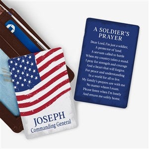 A Soldiers Prayer Personalized Metal Wallet Card - 49863