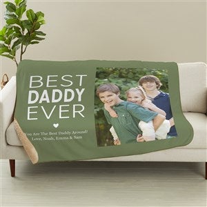 Best Dad Personalized 60x80 Sherpa Blanket - 49872-SL