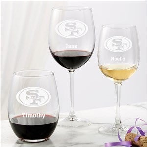 NFL San Francisco 49ers Red Wine Glass