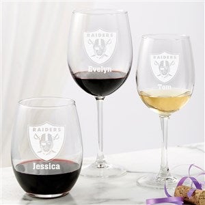 NFL Las Vegas Raiders White Wine Glass