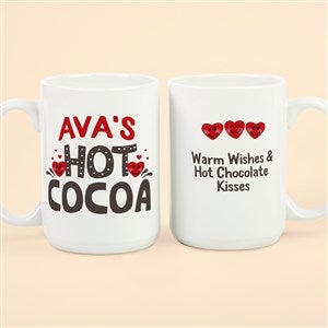 Personalized Kids Valentines Day Hot Cocoa Mug - Large - 50083-L