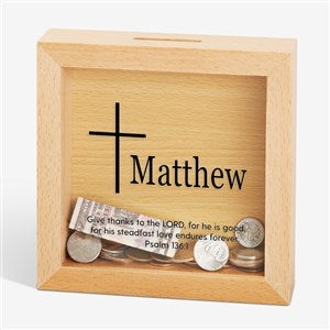 Faithful Cross Personalized Bank - 50107
