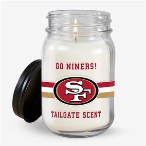 NFL San Francisco 49ers Personalized Farmhouse Candle Jar - 50133