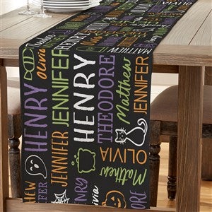 Halloween Repeating Name Personalized Table Runner- 16 x 60 - 50162-S