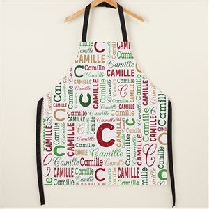 Christmas Repeating Name Personalized Full Color Apron - 50193