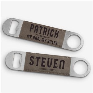 Classic Man Personalized Leatherette Bottle Opener - 50280