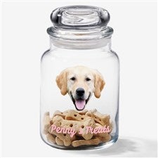 Pet Photo Face Cutout Personalized Pet Treat Jar - 50301