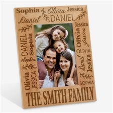 Classic Family Repeating Name Personalized Picture Frame- 4 x 6 - 50309-S