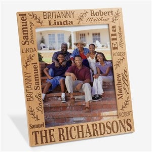 Classic Family Repeating Name Personalized Picture Frame- 8 x 10 - 50309-L