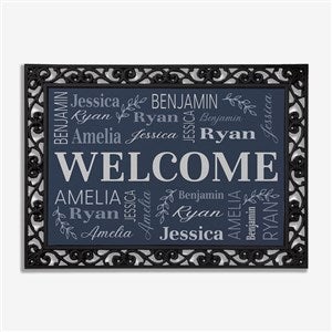 Classic Family Repeating Name Personalized Doormat- 18x27 - 50310-S
