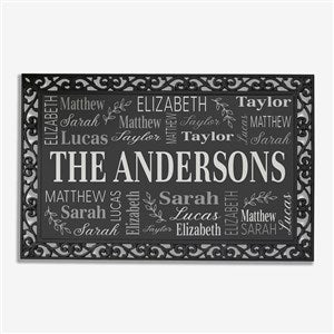 Classic Family Repeating Name Personalized Doormat- 20x35 - 50310-M