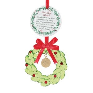 Engraved Giving Wreath Ornament - 50341