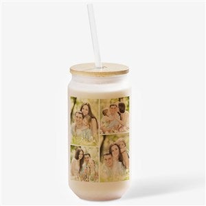 Photo Collage Personalized Frosted Iced Coffee Tumbler- 4 Photos - 50359-4