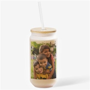 Photo Collage Personalized Frosted Iced Coffee Tumbler- 1 Photo - 50359-1