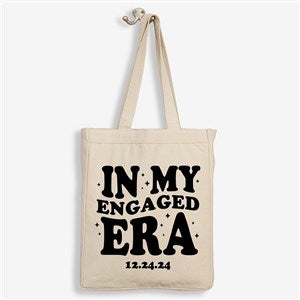 In My Engaged Era Personalized Canvas Tote Bag- 14quot; x 10quot; - 50400-S